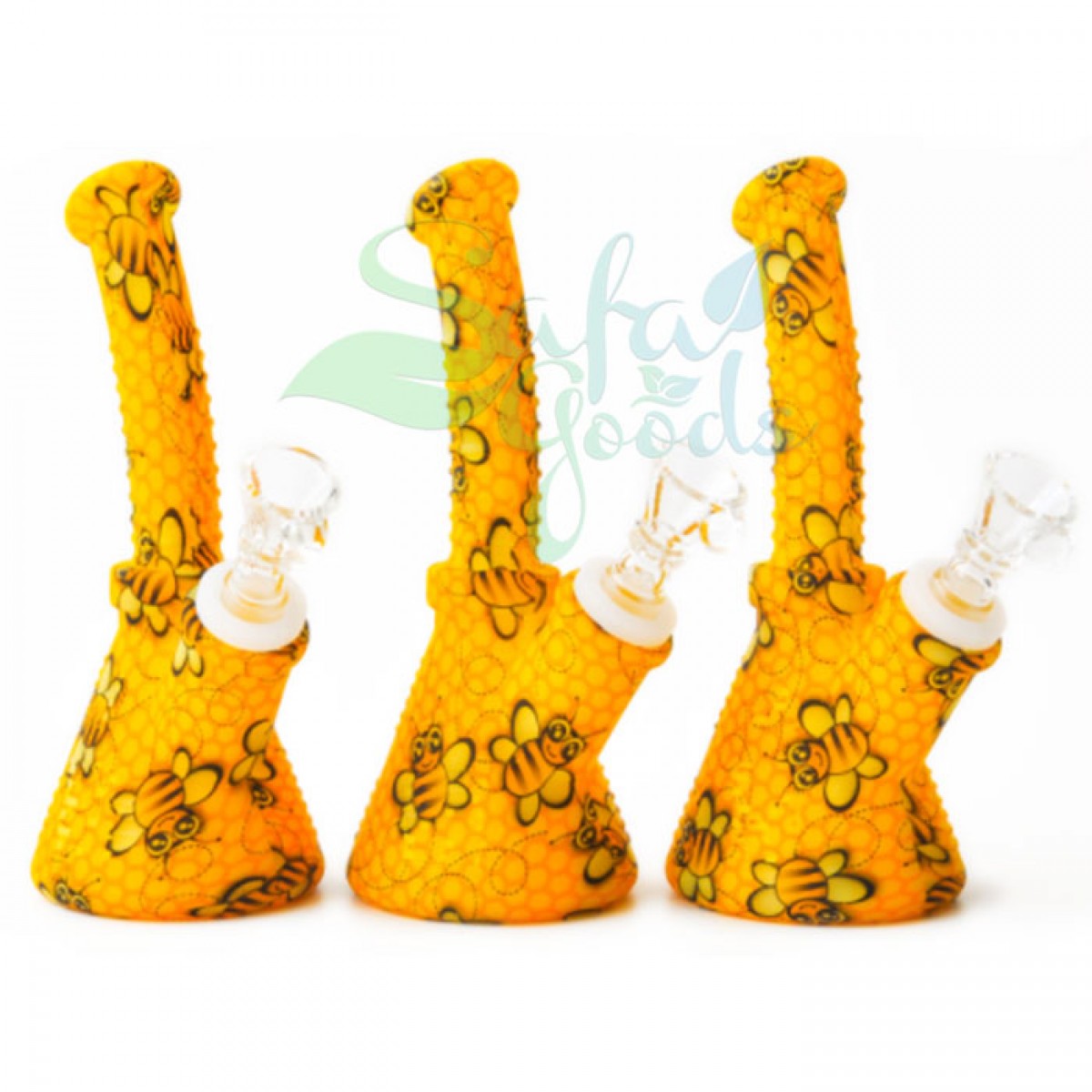 6.5 Inch Bent Neck Silicone Beaker Water Pipe